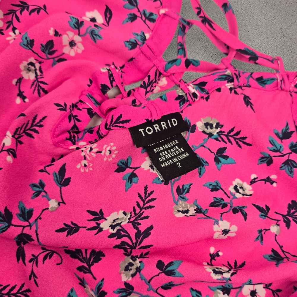 Torrid Pink Floral Camisole - Picture 6 of 7